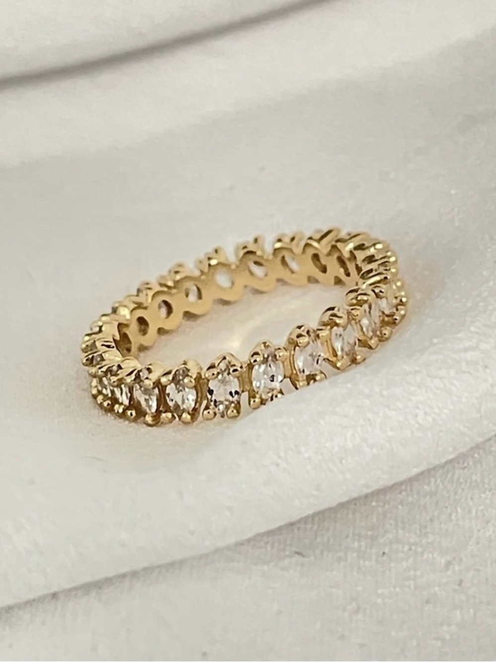 18k Gold Filled CZ Endless Ring